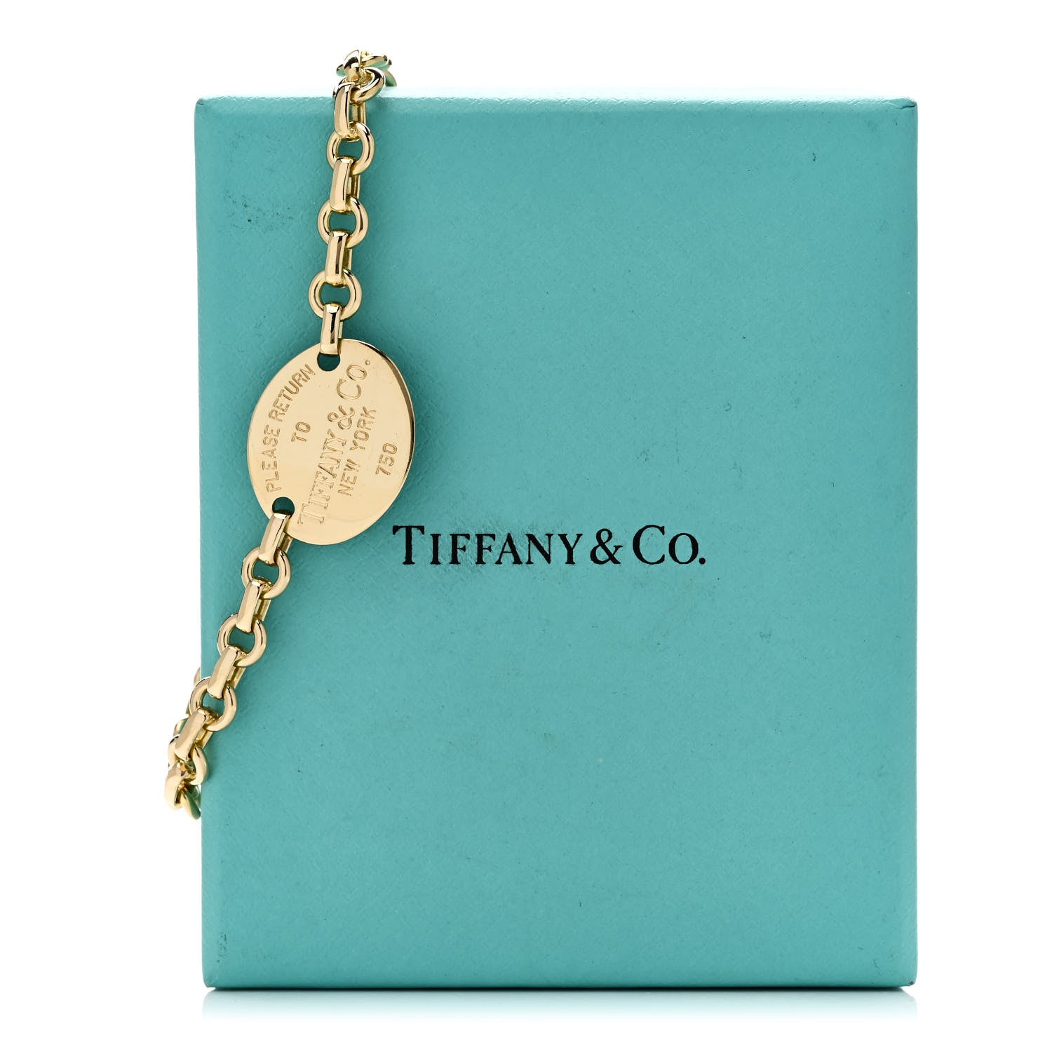 Tiffany 18K Yellow Gold Return To Tiffany Oval Tag Bracelet