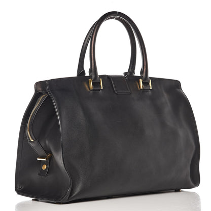 Saint Laurent Smooth Calfskin Medium Monogram Cabas Black 14 of 23