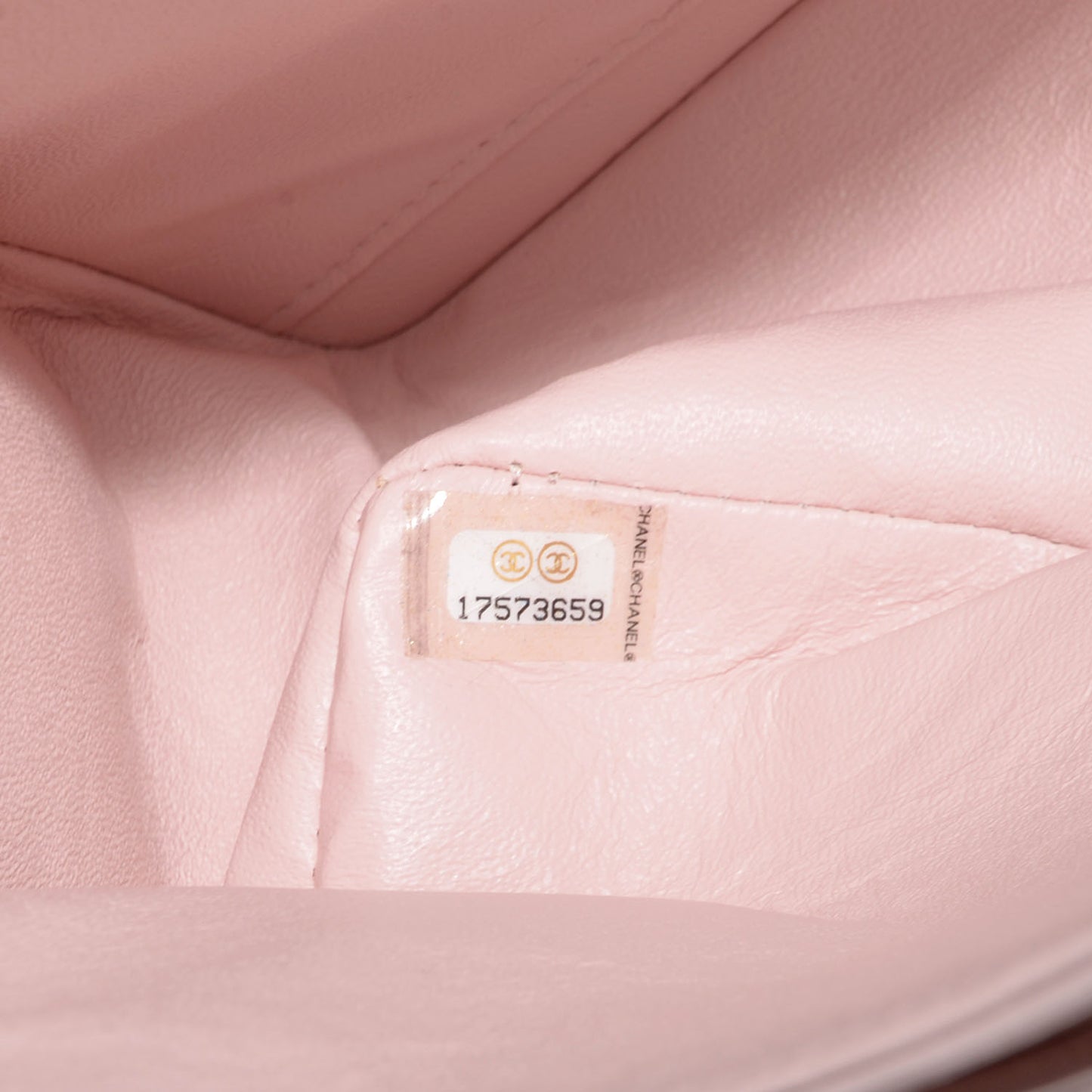 Lambskin Quilted Jumbo Double Flap Light Pink