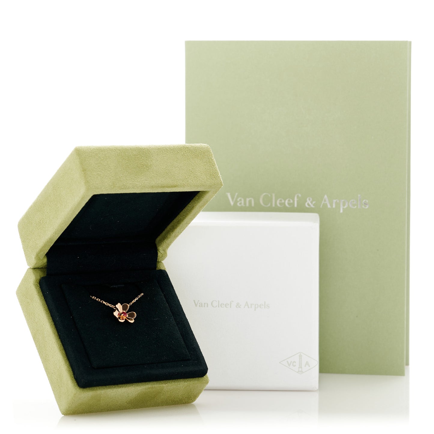 18K Rose Gold Ruby Mini Frivole Pendant Necklace