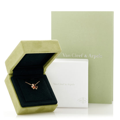 Van Cleef & Arpels 18K Rose Gold Ruby Mini Frivole Pendant Necklace 7 of 7