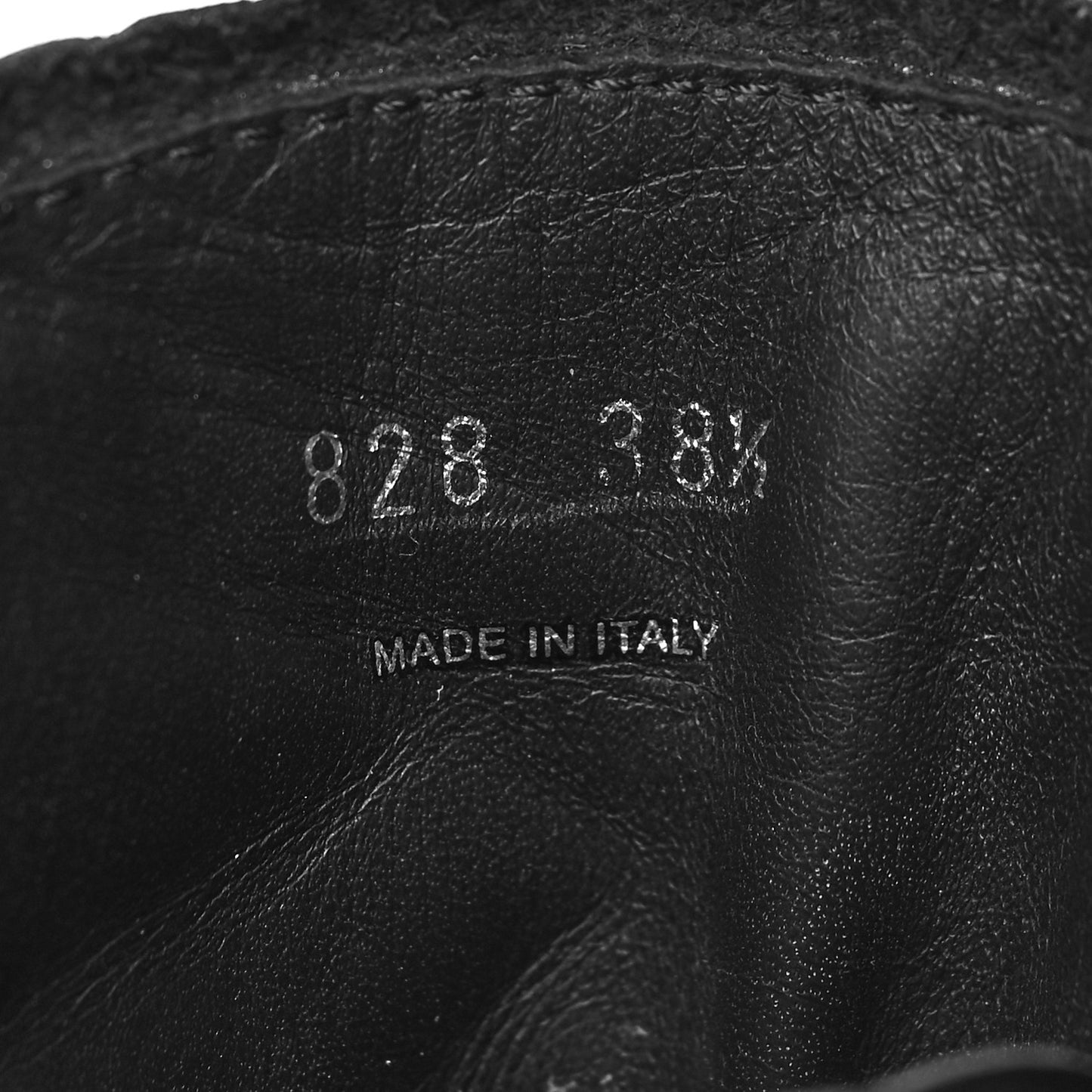 Vitello Lux Nylon Metal Triangle Logo Monolith Pouch Pocket 55mm Tall Combat Boots 38.5 Black