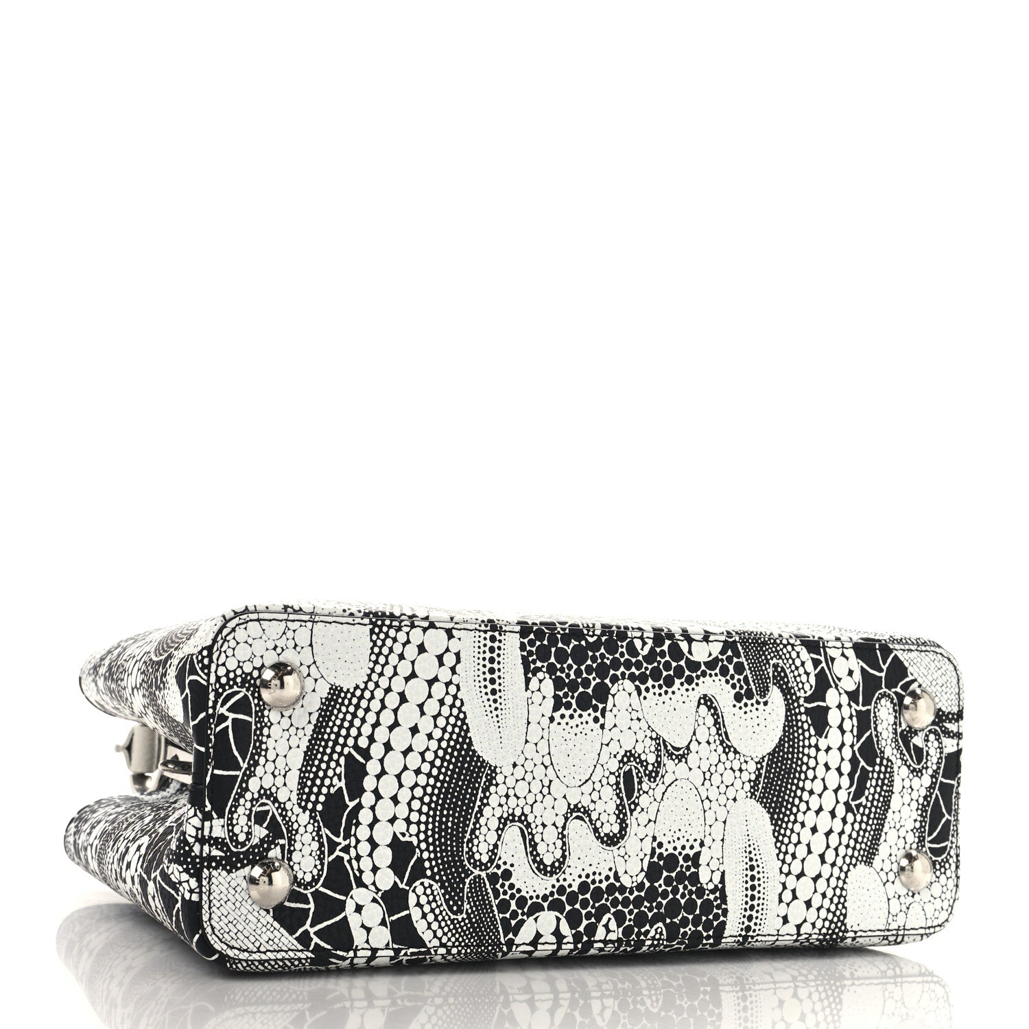 Louis Vuitton LV X YK Taurillon Psychedelic Capucines MM Black White 3 of 8
