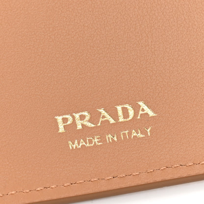 Prada Saffiano Calfskin Large Triangle Continental Wallet Naturale 11 of 18