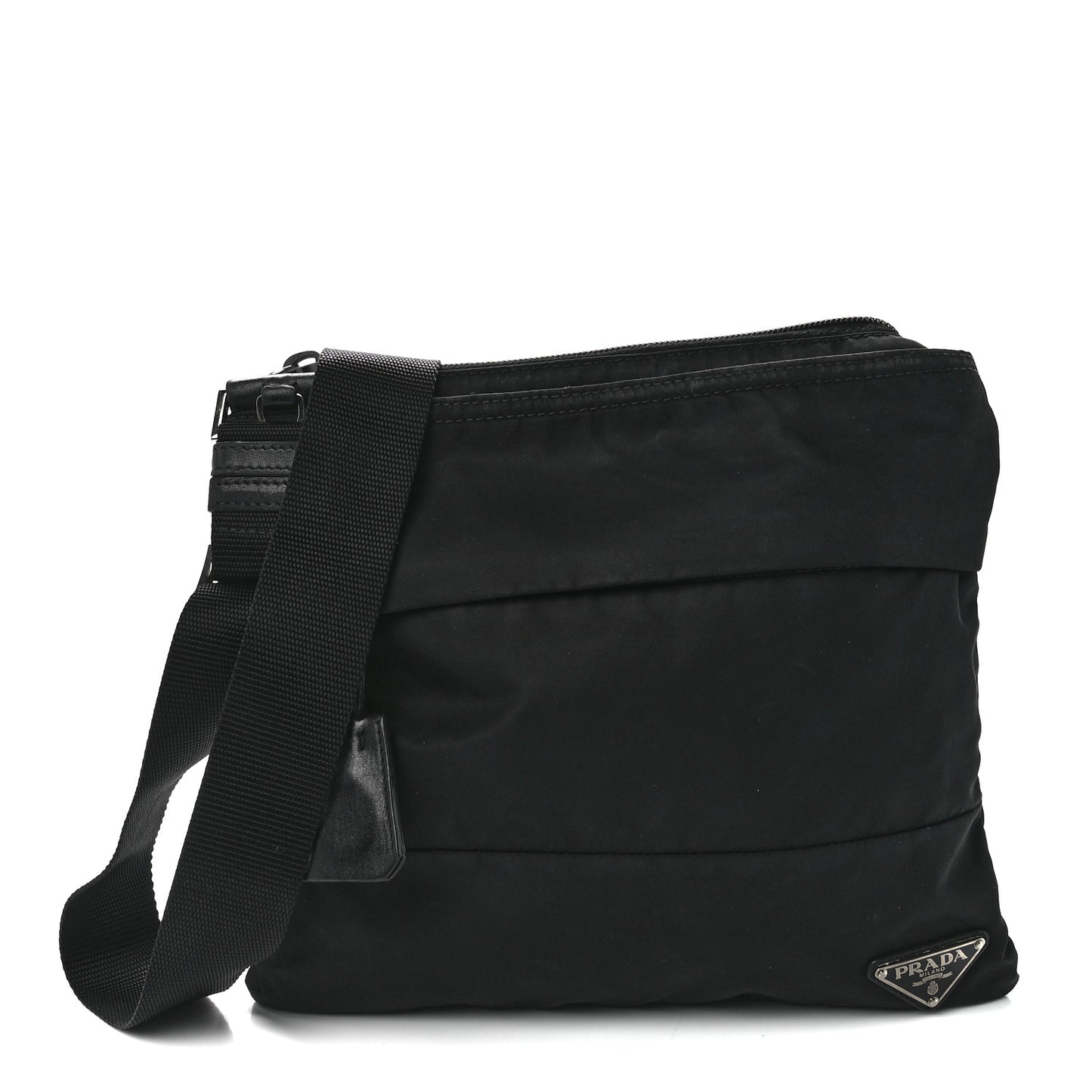 Tessuto Nylon Vela Messenger Bag Black
