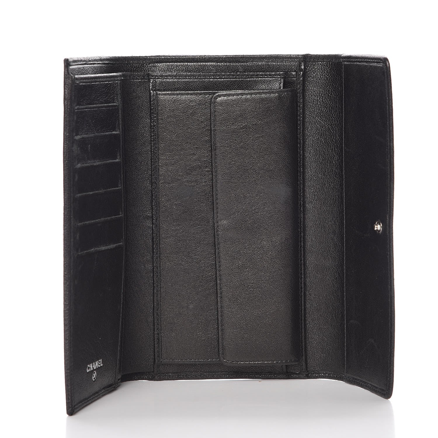 Chanel Calfskin CC Flap Wallet Black 5 of 8