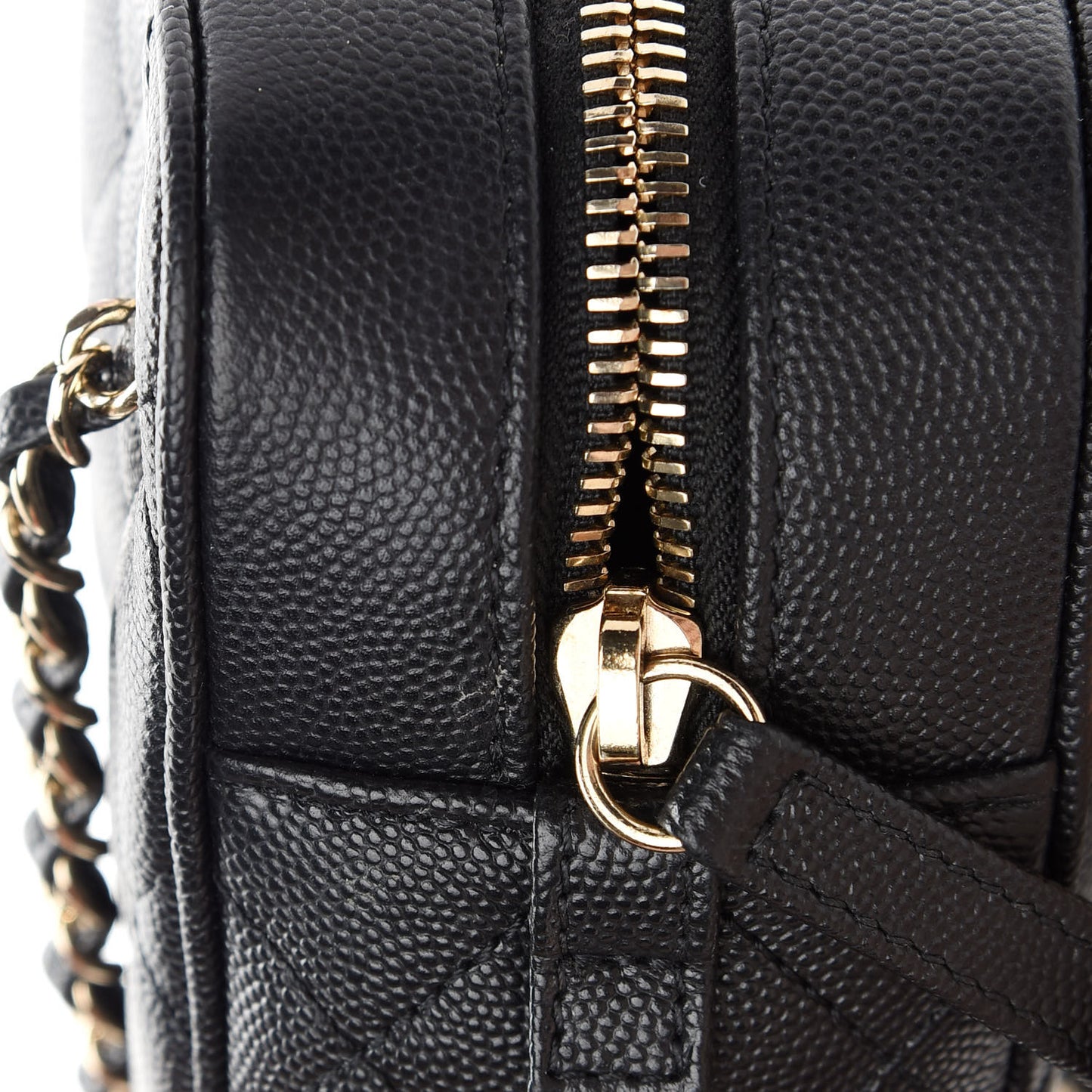 Caviar Quilted Small In & Out Camera Case Black