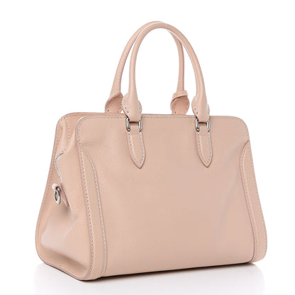 Alexander McQueen Pebbled Calfskin Small Skull Padlock Zip Around Tote Teint 2 of 12