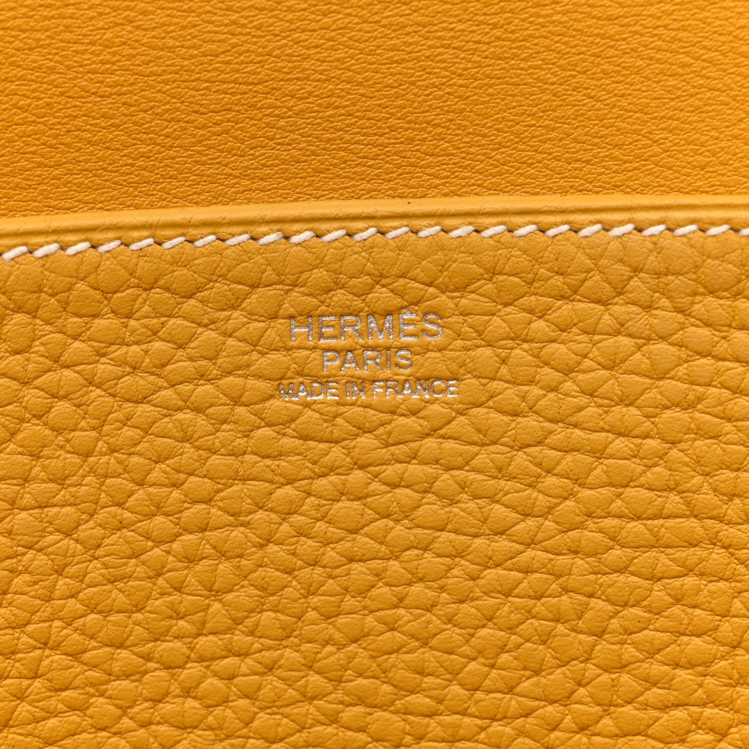 Hermes Taurillon Clemence Halzan 31 Jaune Ambre 6 of 16
