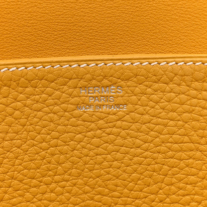 Hermes Taurillon Clemence Halzan 31 Jaune Ambre 6 of 16