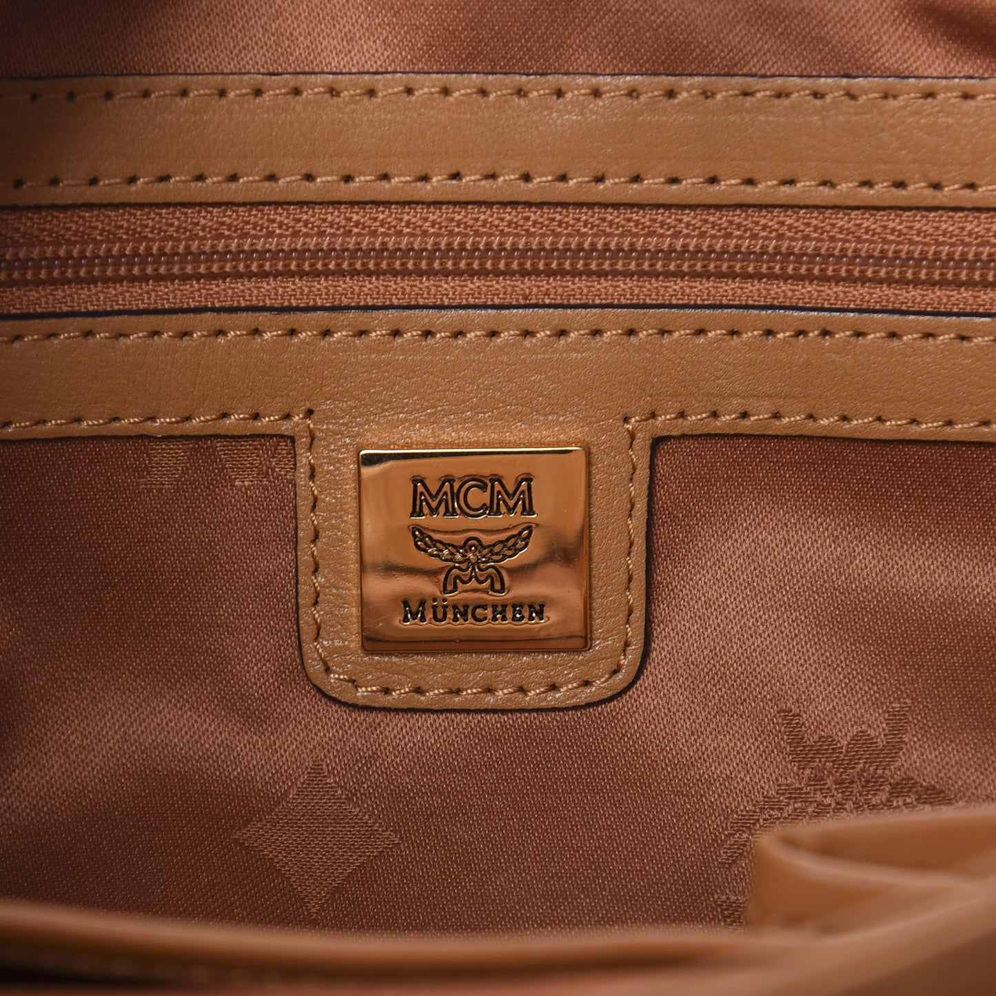Visetos Top Handle Satchel Cognac