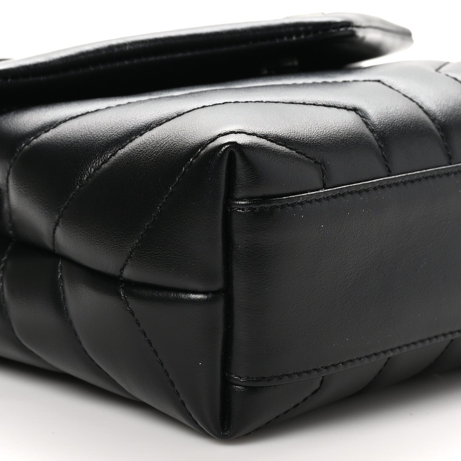 Saint Laurent Calfskin Y Quilted Monogram Toy Loulou Crossbody Bag Black 9 of 11