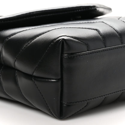 Saint Laurent Calfskin Y Quilted Monogram Toy Loulou Crossbody Bag Black 9 of 11