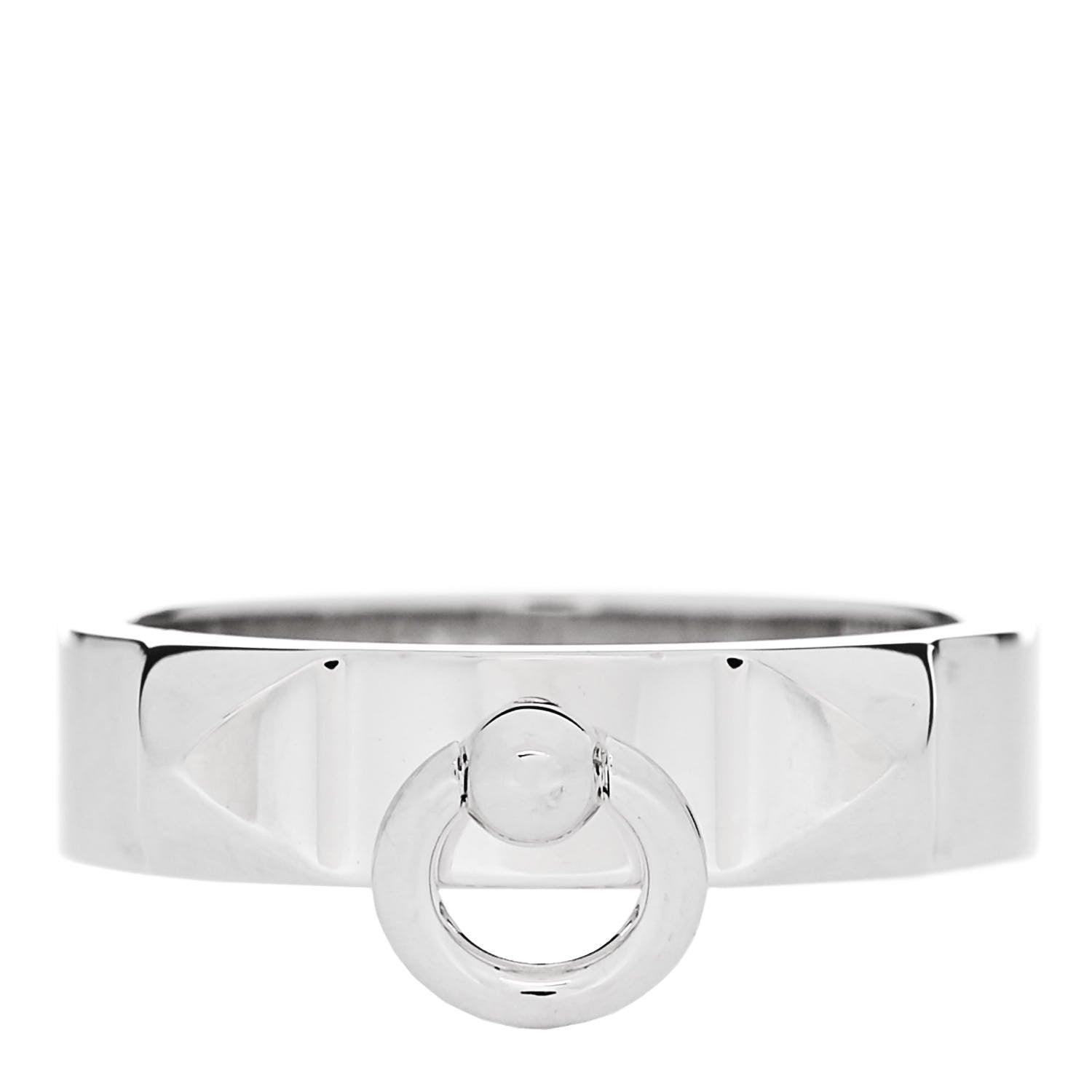 Hermes Sterling Silver PM Collier De Chien Ring 56 7.75 1 of 5