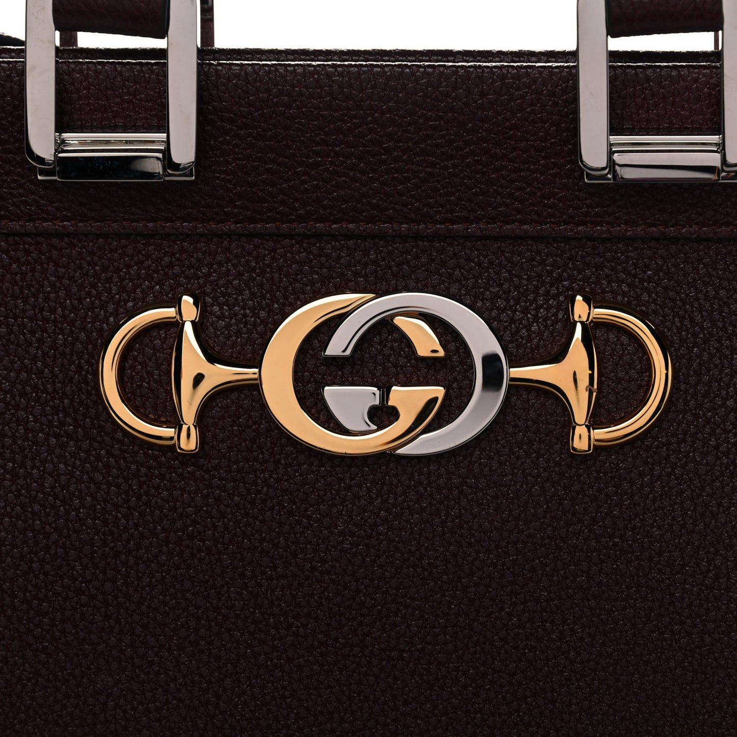Grainy Calfskin Small Zumi Top Handle Bag Vintage Bordeaux