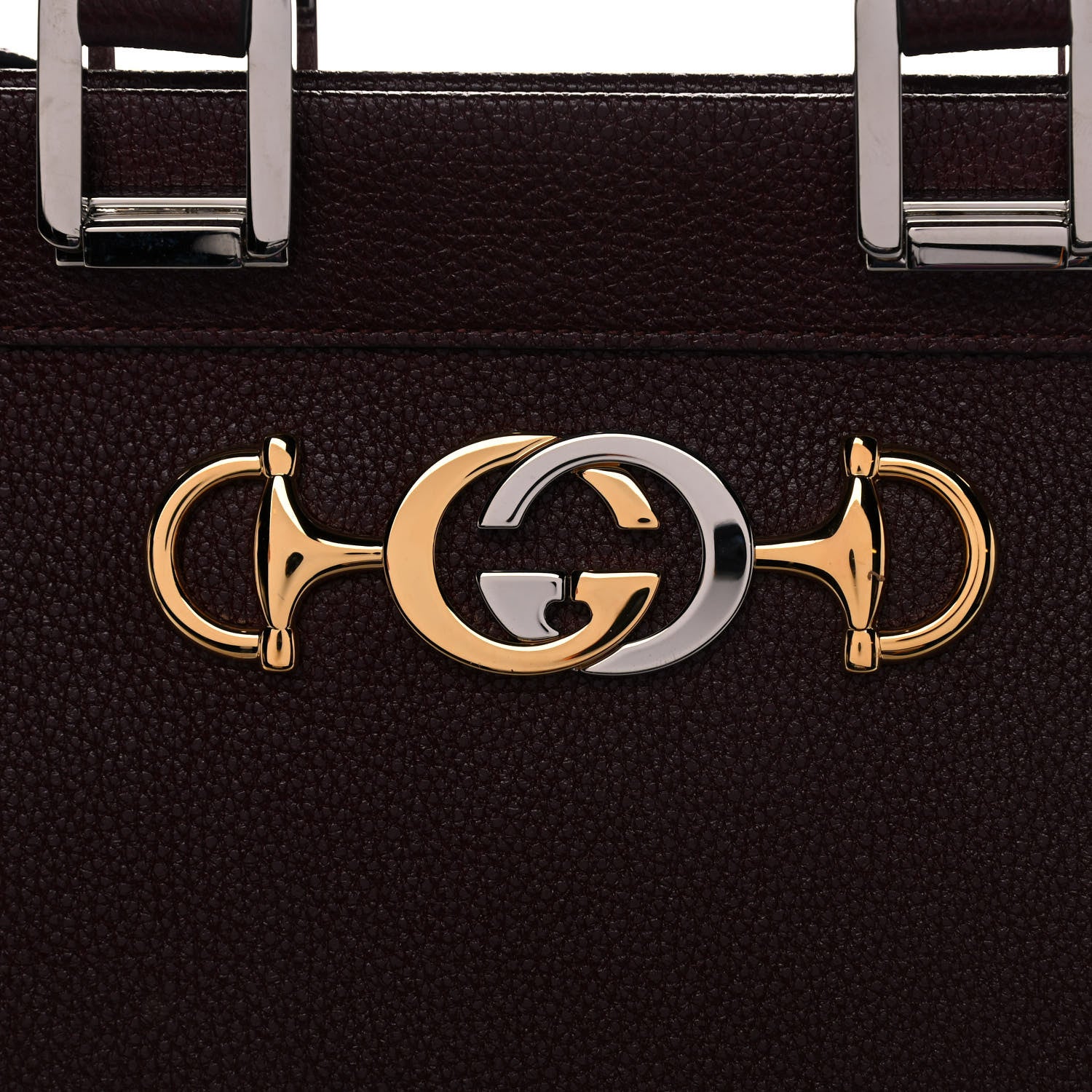 Gucci Grainy Calfskin Small Zumi Top Handle Bag Vintage Bordeaux 10 of 12
