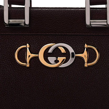 Gucci Grainy Calfskin Small Zumi Top Handle Bag Vintage Bordeaux 10 of 12