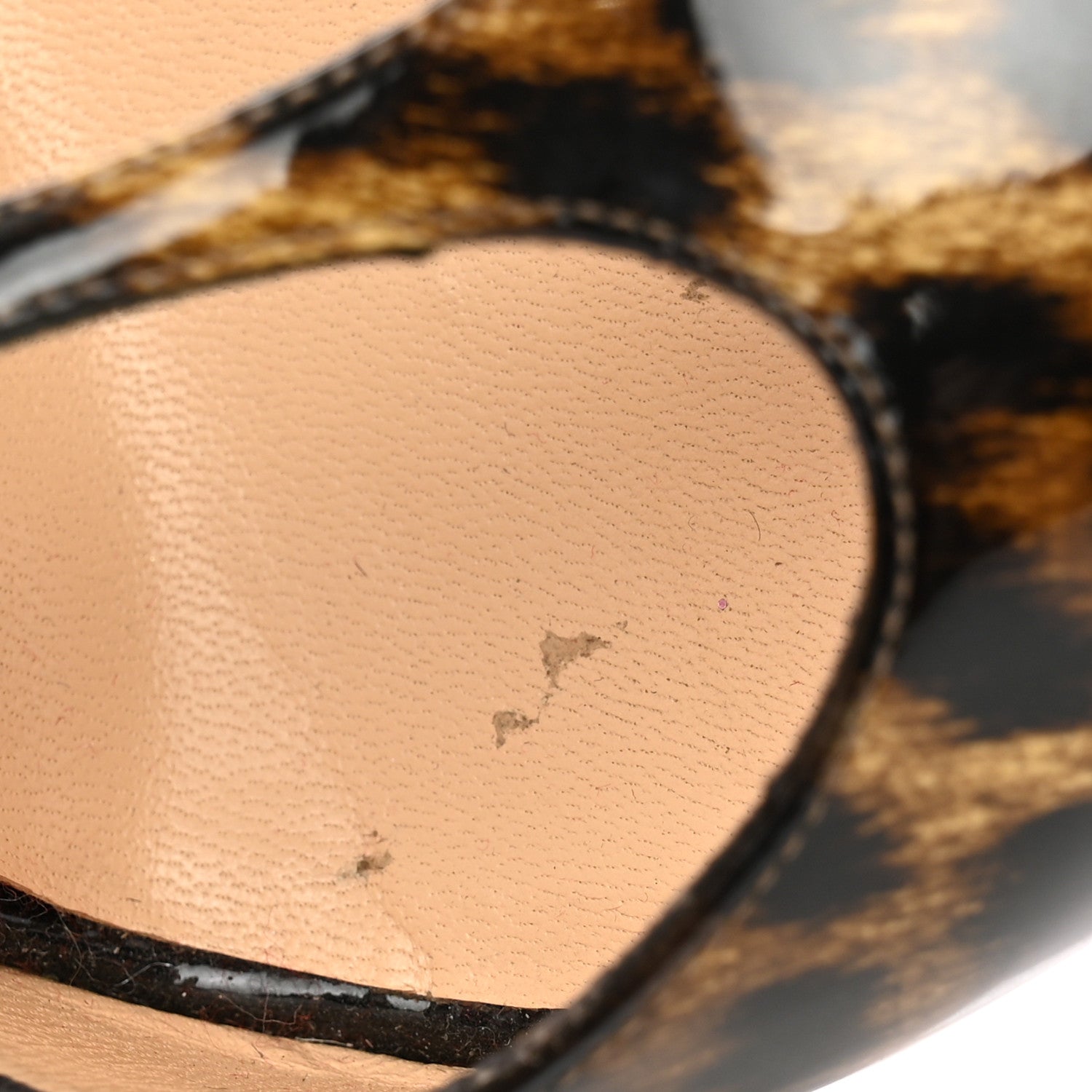 Christian Louboutin Patent Leopard Senora 130 Sandals 37 Brown Black 9 of 9