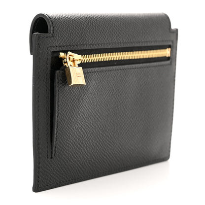 Hermes Epsom Kelly Pocket Compact Wallet Black 2 of 8
