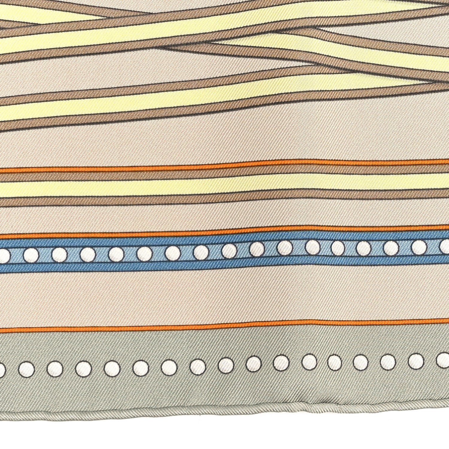 Hermes Silk Carre Grand Tralala Scarf 45 Vert Amande Beige Bleu 2 of 3