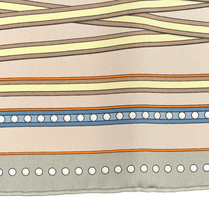 Hermes Silk Carre Grand Tralala Scarf 45 Vert Amande Beige Bleu 2 of 3