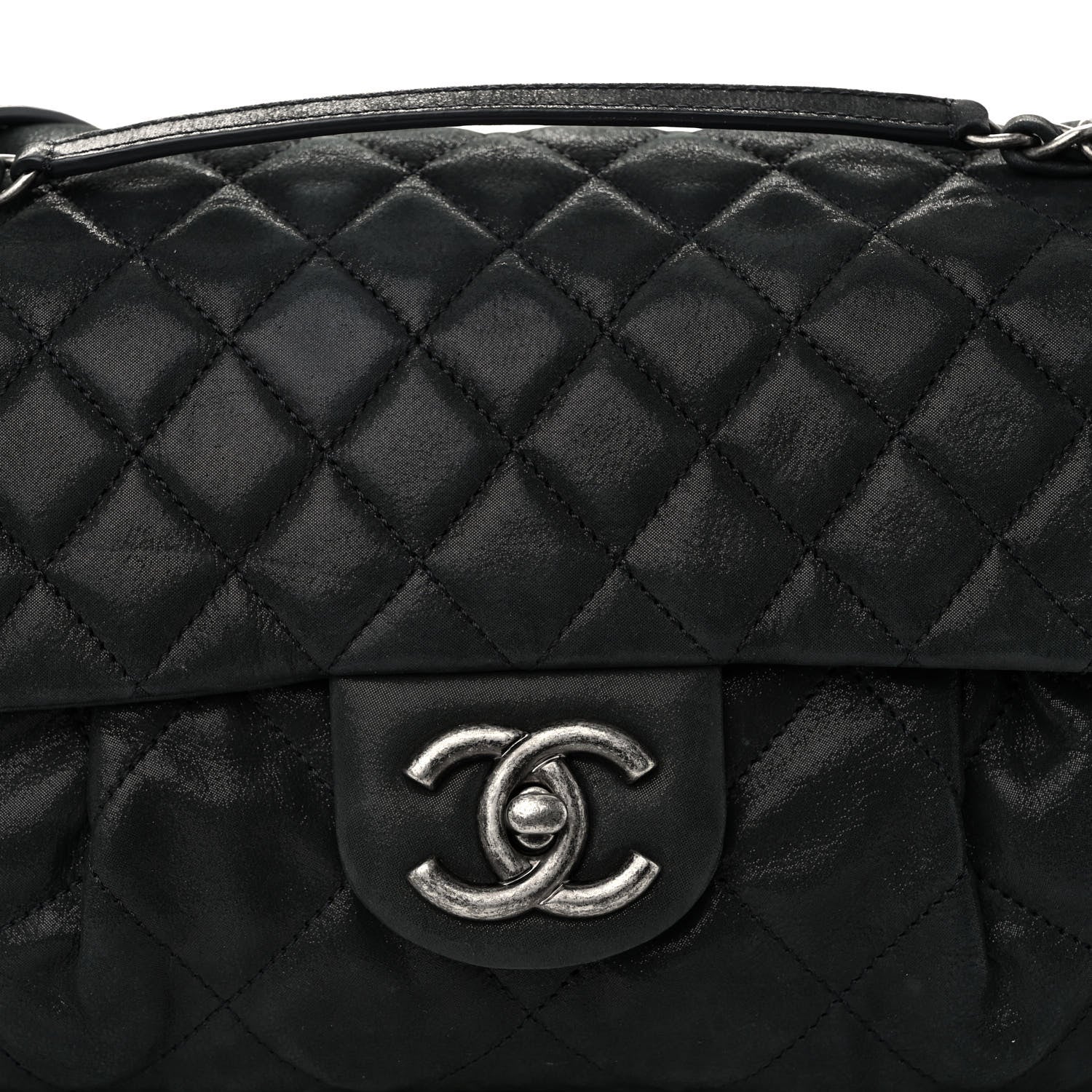 Chanel Iridescent Calfskin Large Chic Quilt Flap Black 8 of 11