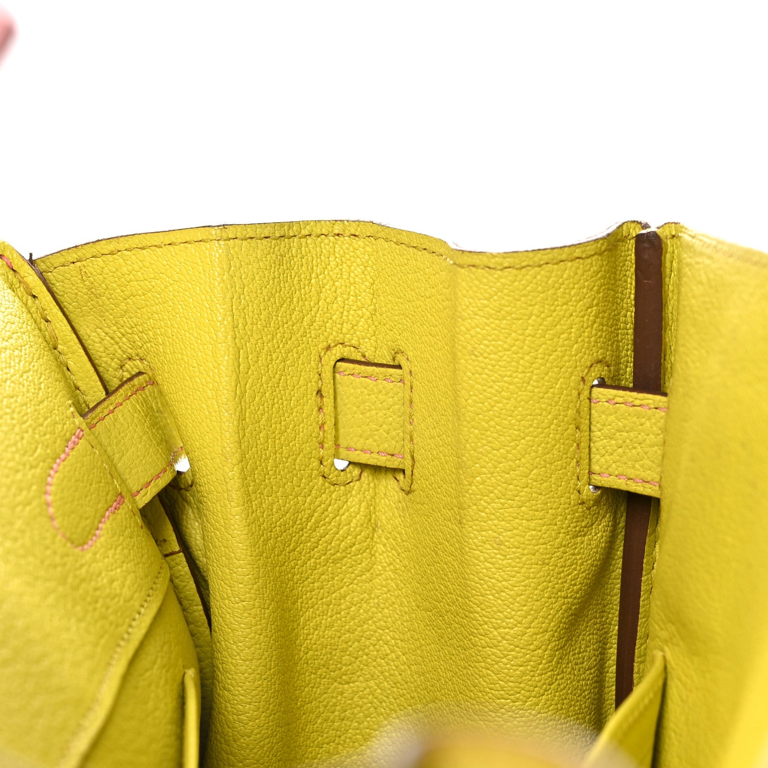 Hermes Chevre Mysore Horseshoe Birkin 30 Rose Confetti Soufre 19 of 47