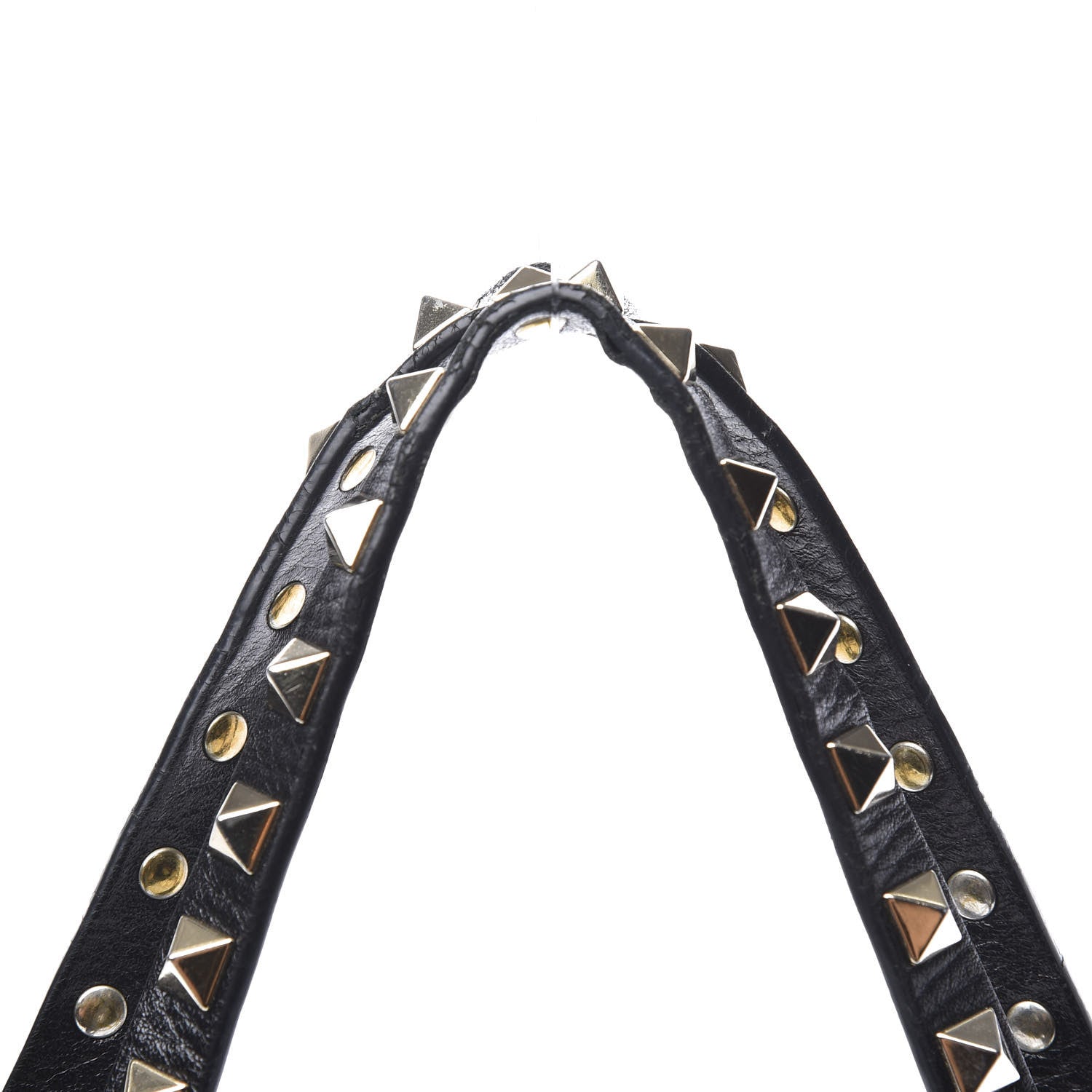 Valentino Garavani Textured Calfskin Medium Rockstud Tote Black 10 of 13