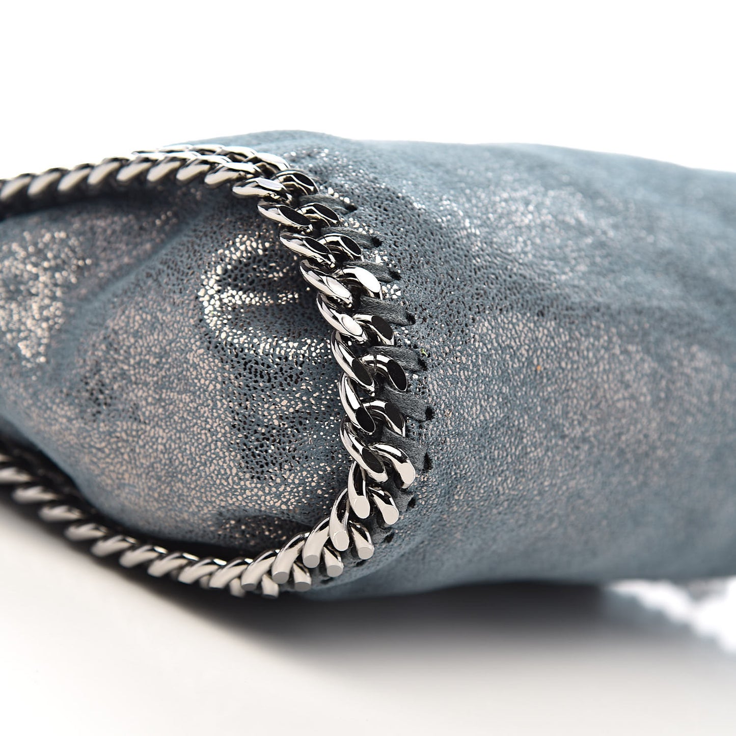 Shaggy Deer Mini Falabella Fold Over Tote Lagoon