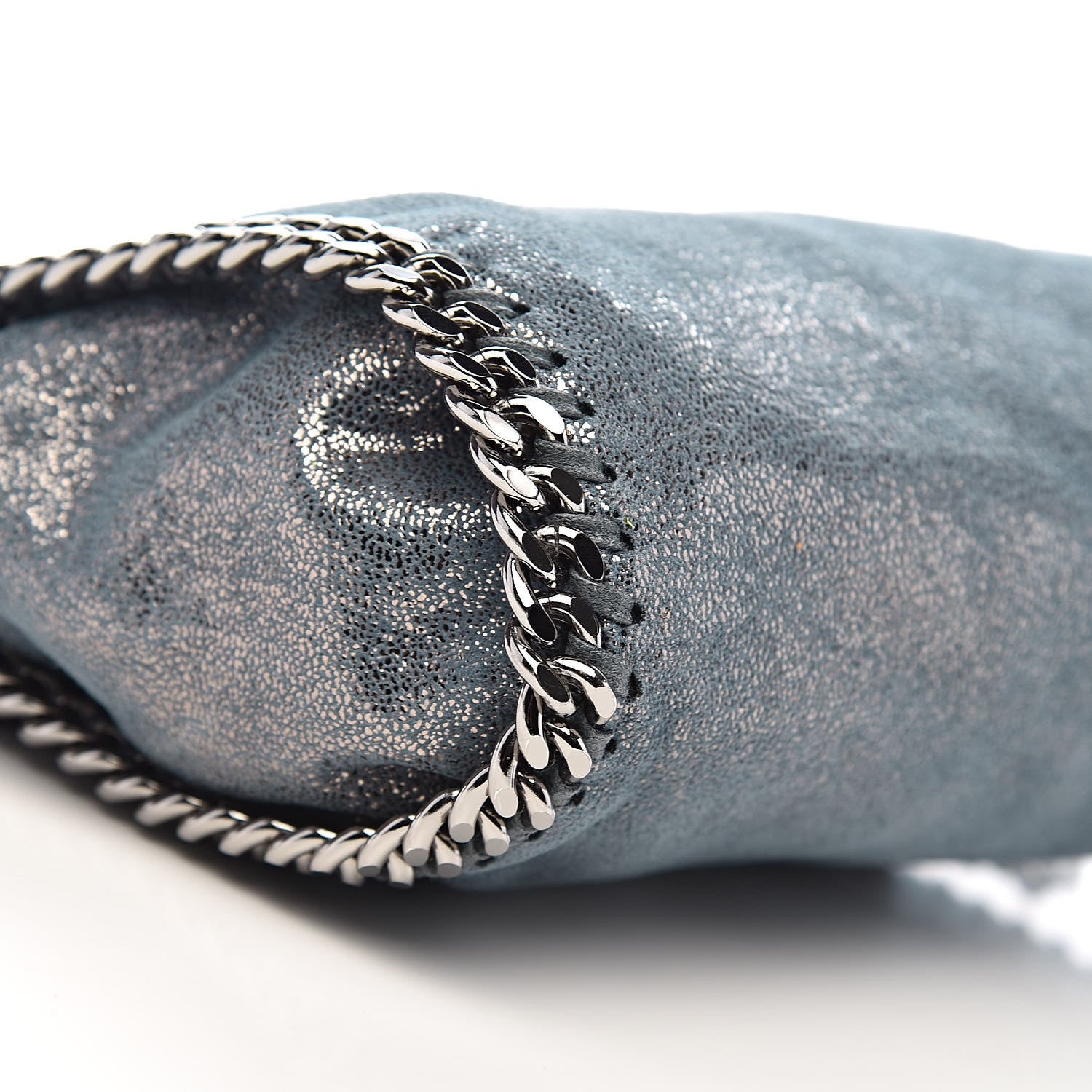 Stella McCartney Shaggy Deer Mini Falabella Fold Over Tote Lagoon 7 of 9