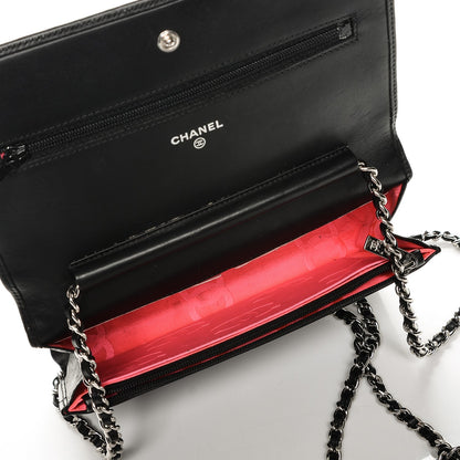 Chanel Calfskin Quilted Cambon Wallet On Chain WOC Black 5 of 8