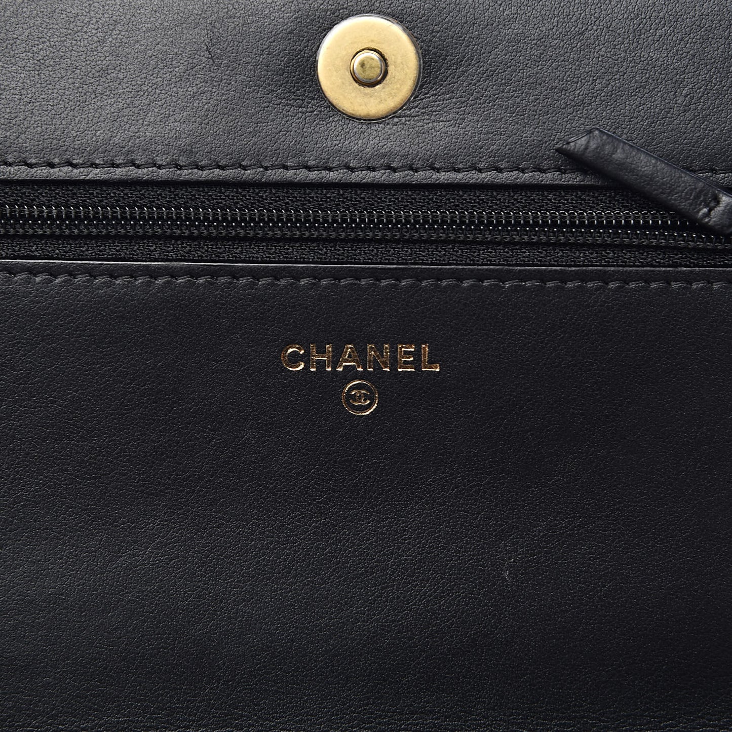 Lambskin Quilted Boy Wallet On Chain WOC Black