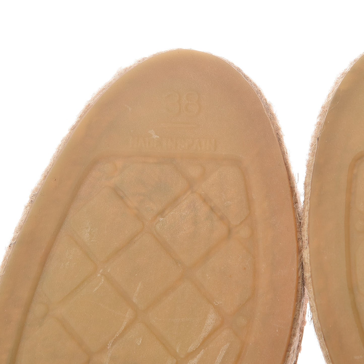 Lambskin CC Espadrilles 38 Beige Black