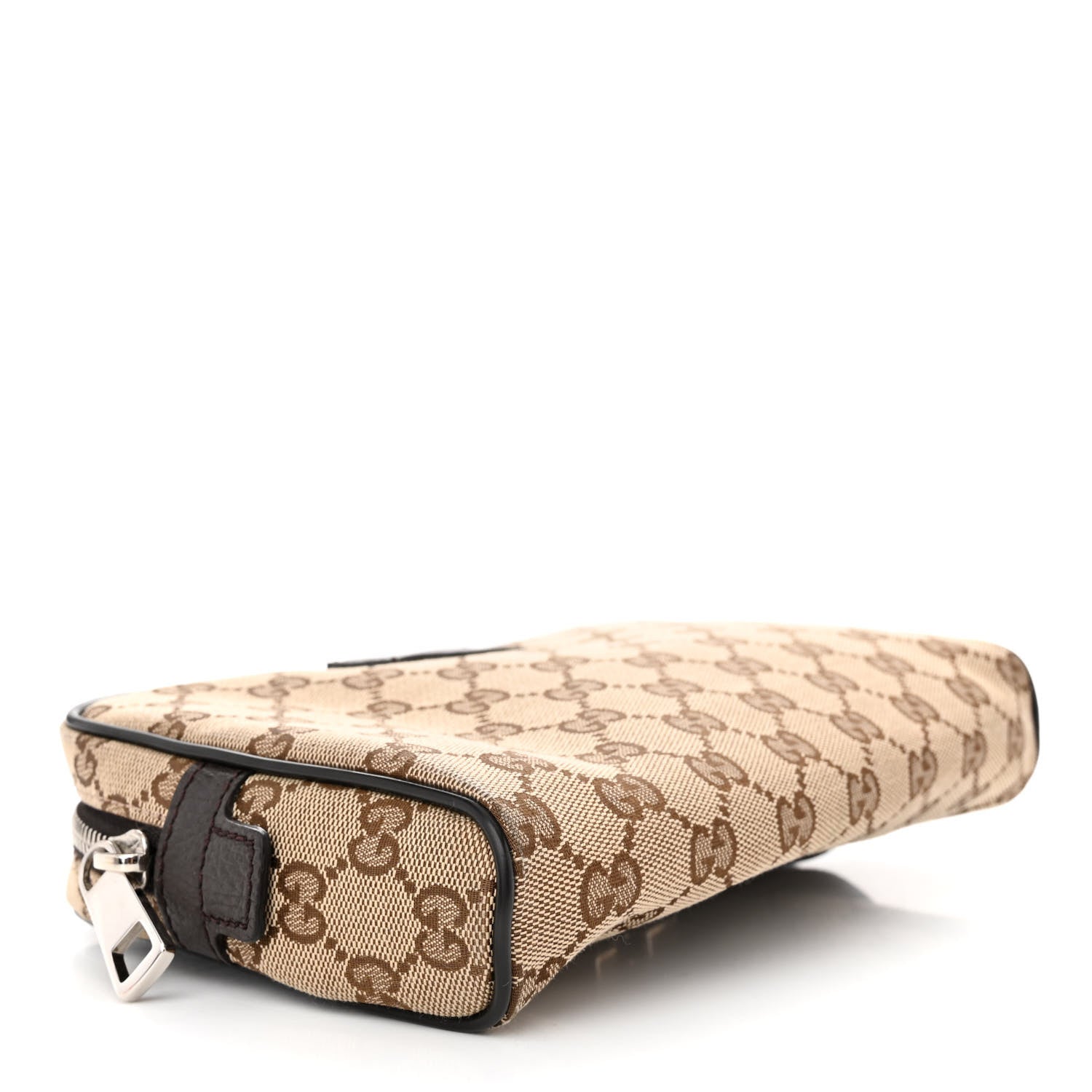 Gucci Monogram Dollar Calfskin Belt Bag Beige Ebony Testa di Moro Marrone Scuro 4 of 11
