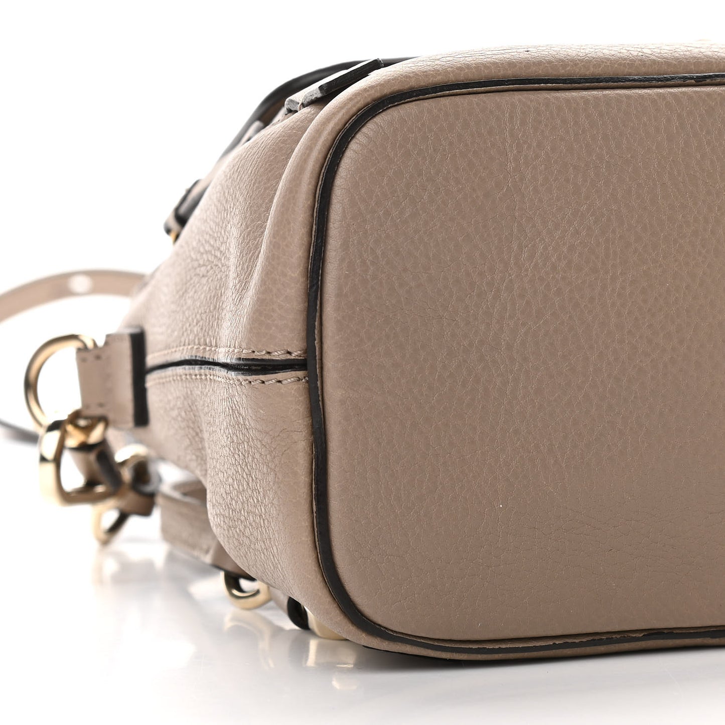 Suede Calfskin Mini Faye Backpack Motty Grey