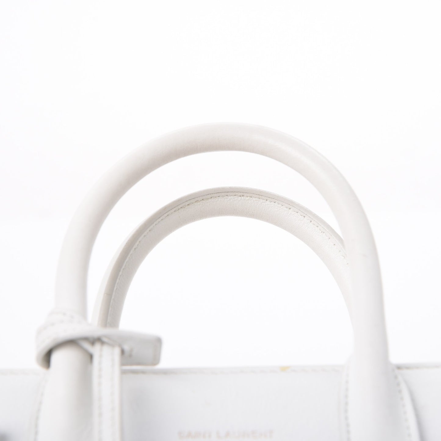 Calfskin Nano Sac de Jour Dove White