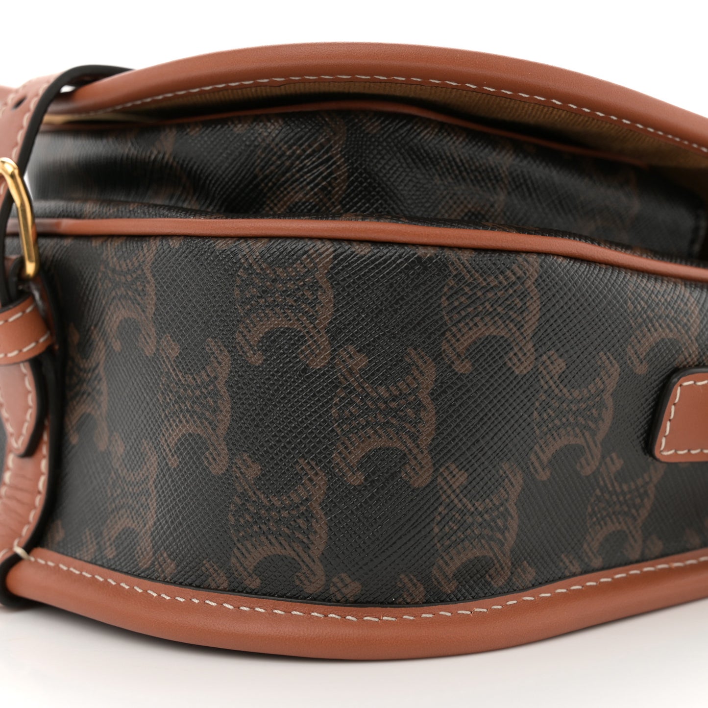 Triomphe Canvas Medium Folco Bag Tan