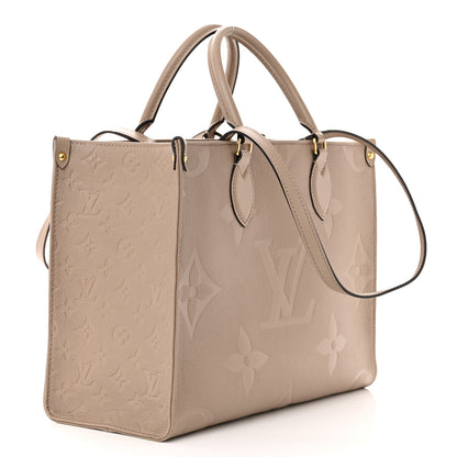 Louis Vuitton Empreinte Monogram Giant Onthego MM Tourterelle 3 of 10