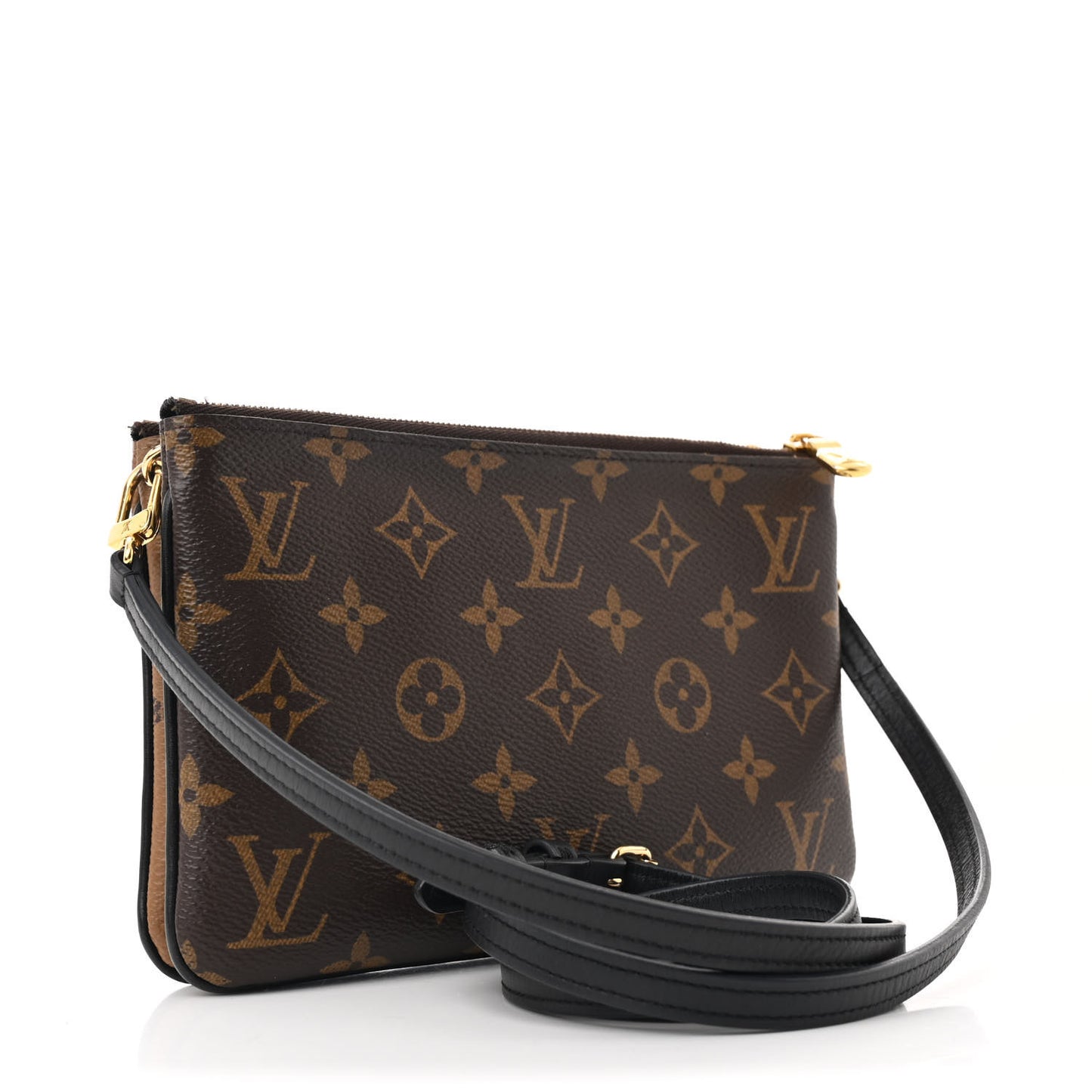 Reverse Monogram Giant Double Zip Pochette