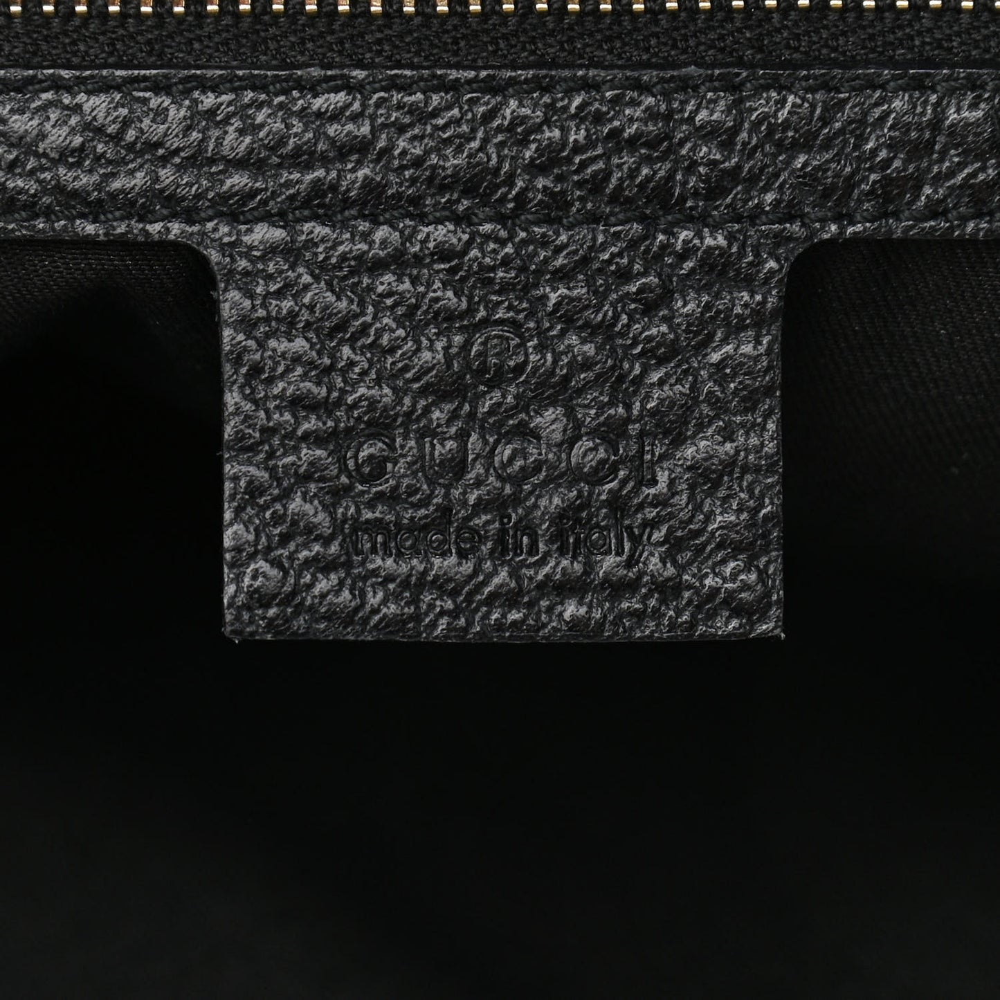 Pebbled Calfskin Web Bamboo Ring Hobo Black