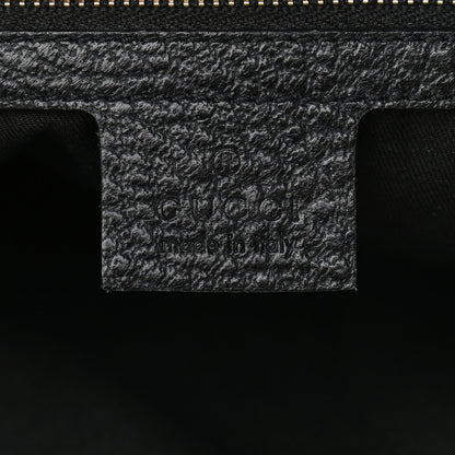 Gucci Pebbled Calfskin Web Bamboo Ring Hobo Black 6 of 11
