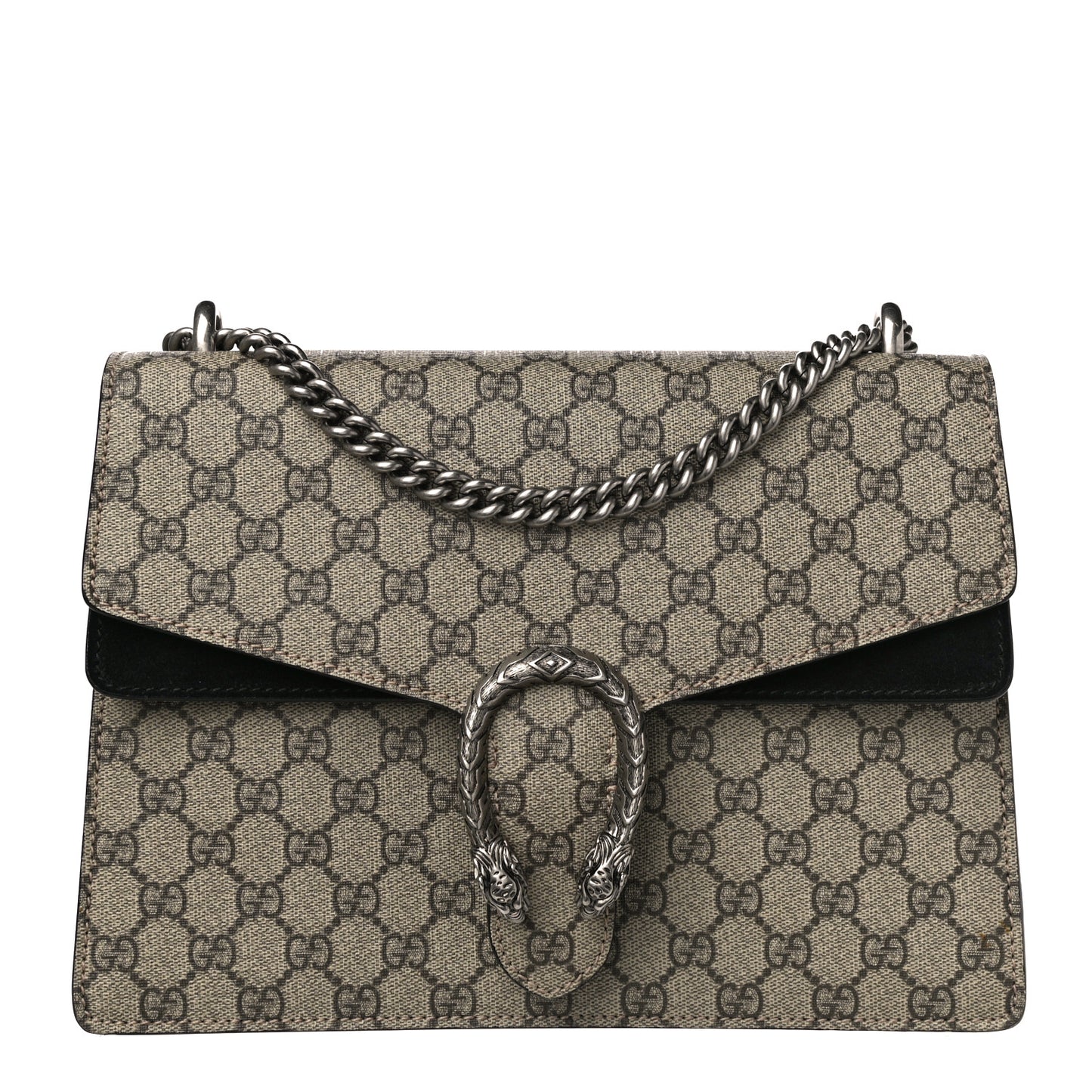 GG Supreme Monogram Medium Dionysus Shoulder Bag Black