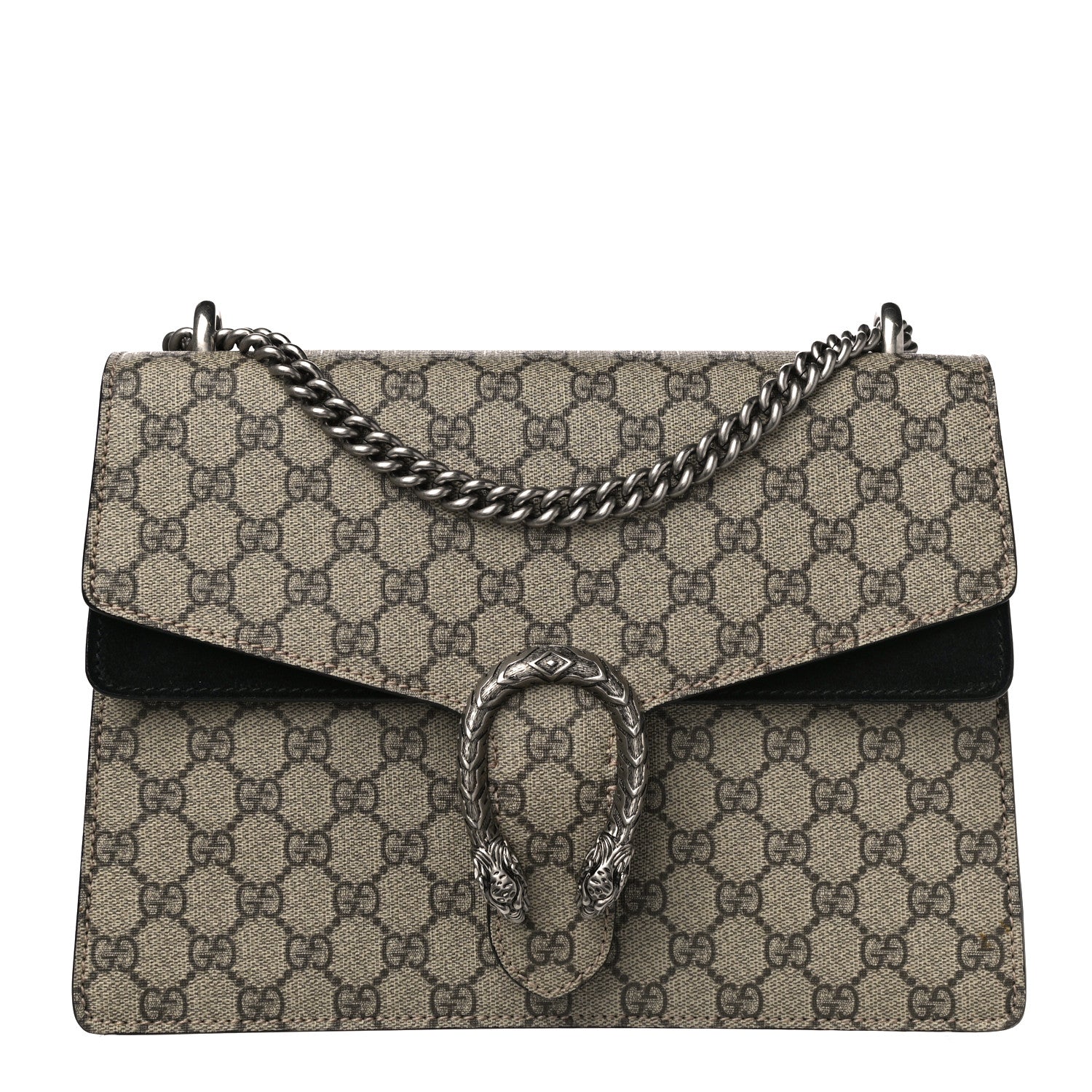 Gucci GG Supreme Monogram Medium Dionysus Shoulder Bag Black 1 of 13