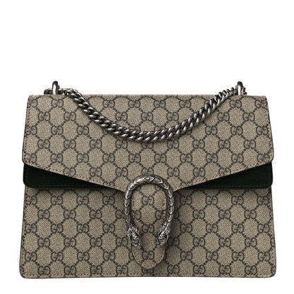 Gucci GG Supreme Monogram Medium Dionysus Shoulder Bag Black 1 of 13