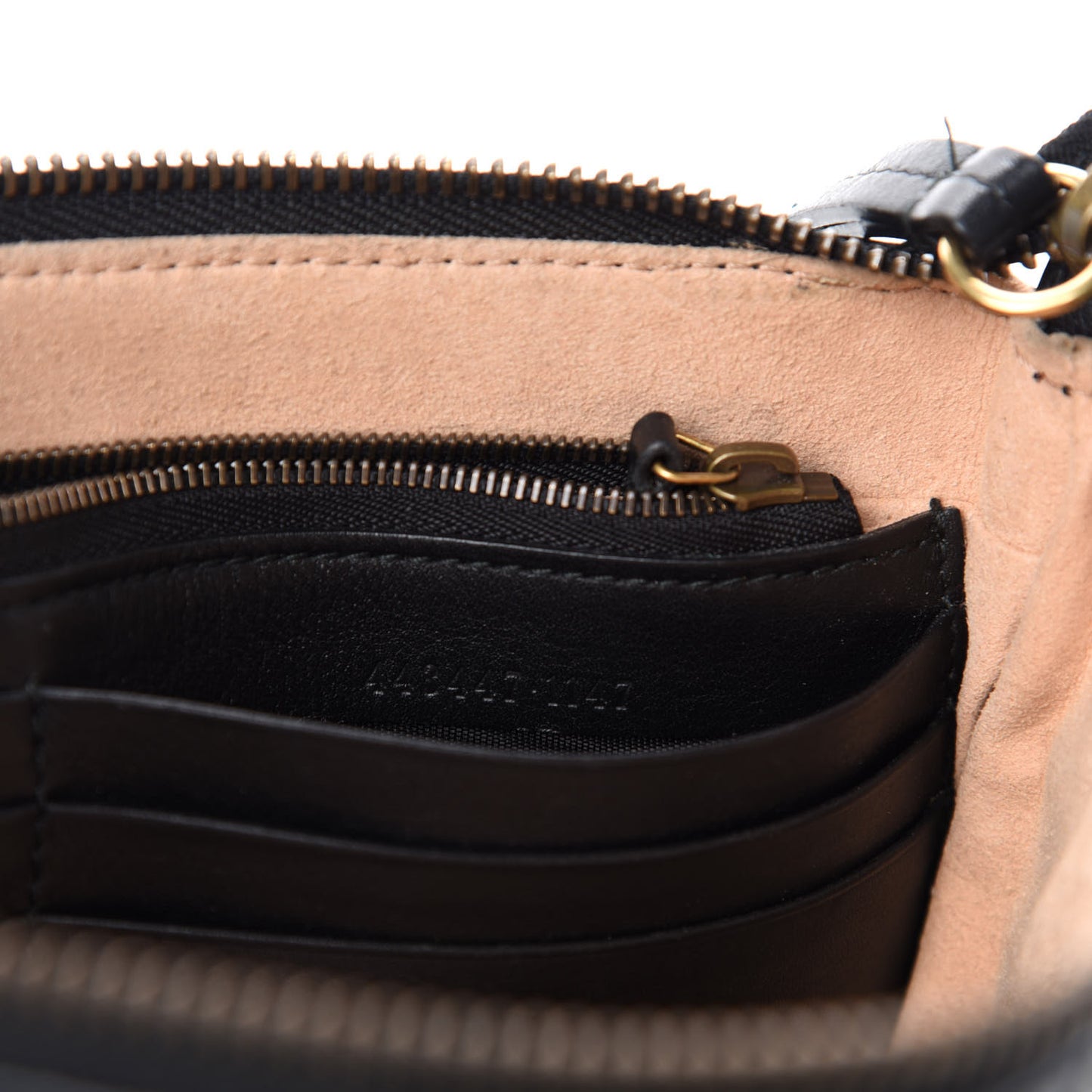 Calfskin Matelasse Mini GG Marmont Chain Bag Black
