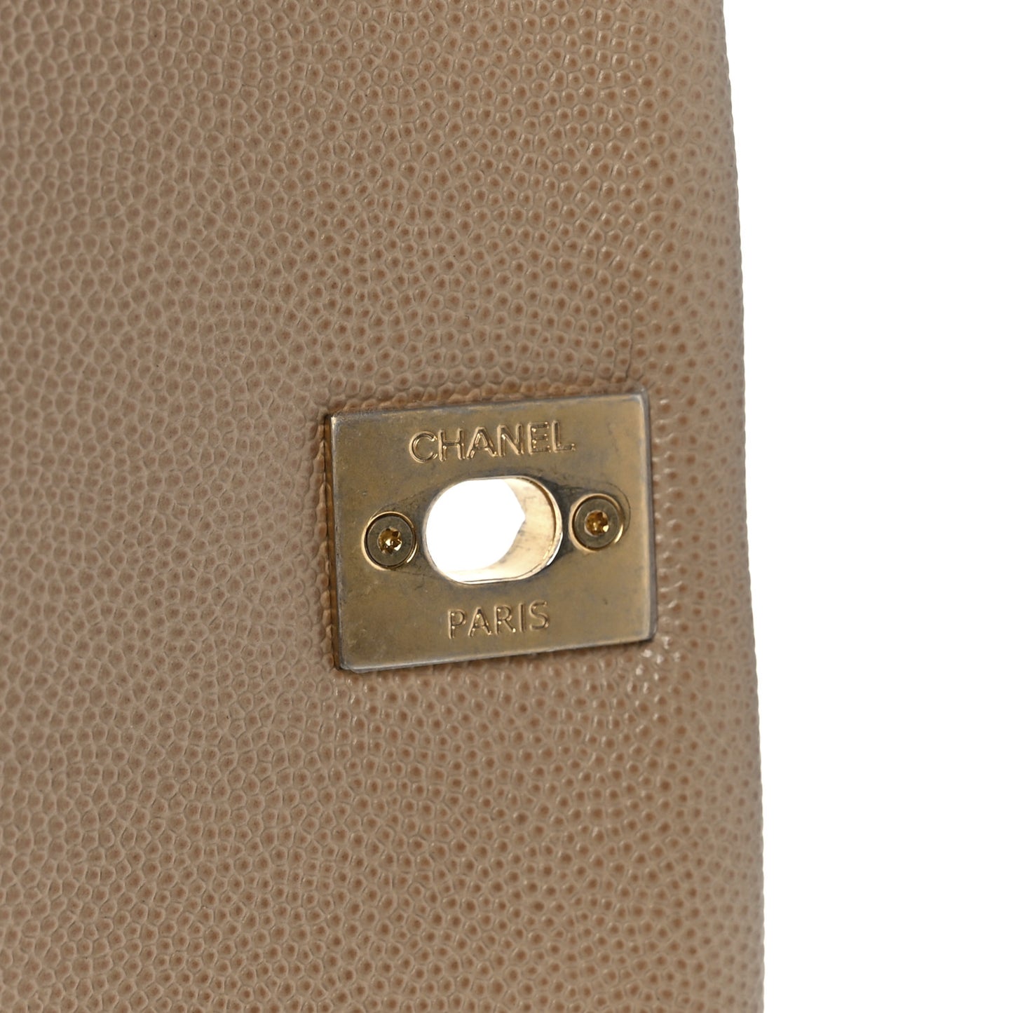 Caviar Quilted Mini Coco Handle Flap Beige