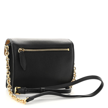 Burberry Derby Calfskin House Check Baby Macken Crossbody Bag Black 3 of 9