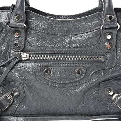 Balenciaga Agneau Classic Silver Hardware Mini City Gris Fossile 7 of 9