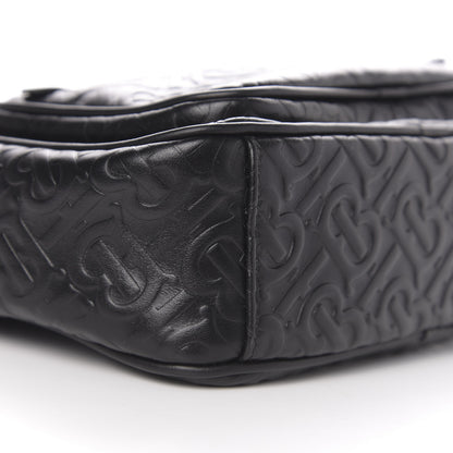 Burberry Calfskin Embossed Monogram Small Camera Bag Black 7 of 9