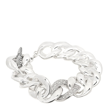 David Yurman Sterling Silver Diamond Large Cordelia Curb Link Bracelet 1 of 4